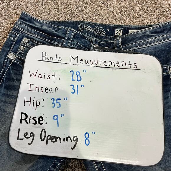 Vintage y2k Women's Low Rise Miss Me Medium Wash Blue Denim Chloe Bootcut Jeans - Picture 7 of 7